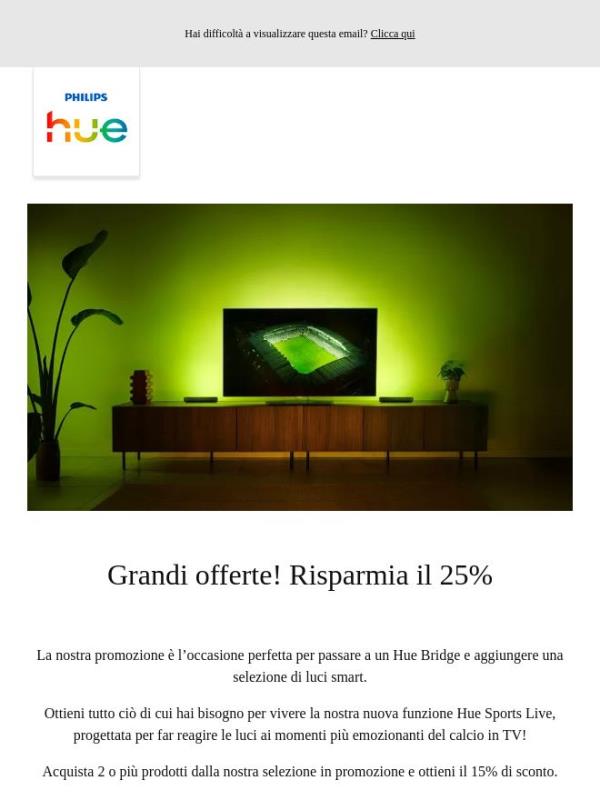 Fino al 25% di sconto: non lasciartelo sfuggire!