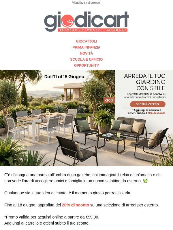 🌿 -20% su arredo giardino