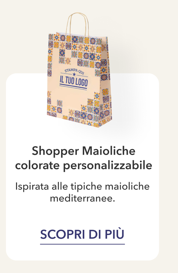 Shopper Maioliche colorate personalizzabile