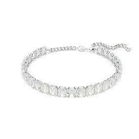 Girocollo Millenia, Taglio Octagon, Bianco, Placcato rodio