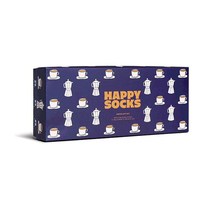 Set regalo con 4 calzini da caffè