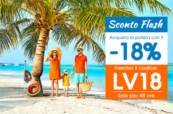 Sconto del 18% sulle polizze Viaggi Sicuri