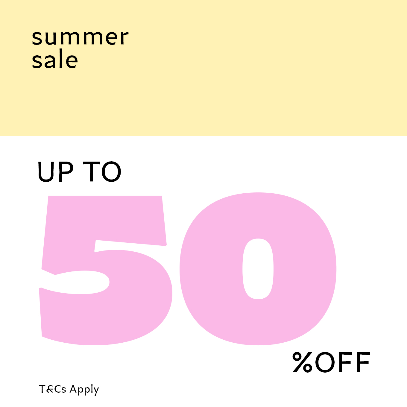 summer sale UP TO 50%OFF