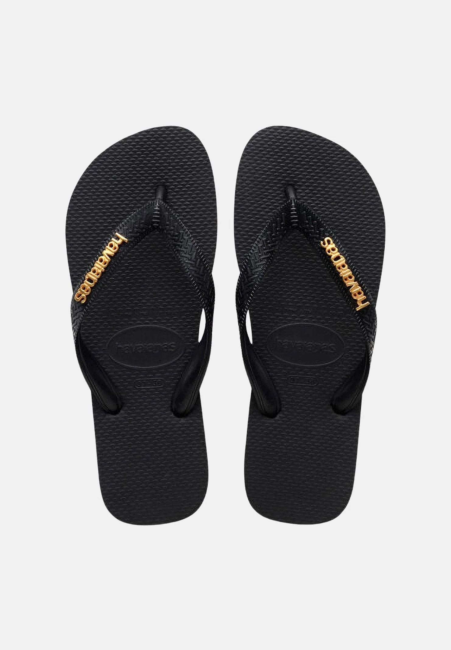 Image of HAVAIANAS Infradito Logo Metallic neri da donna