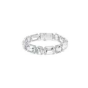 Bracciale Millenia, Taglio Octagon, Bianco, Placcato rodio