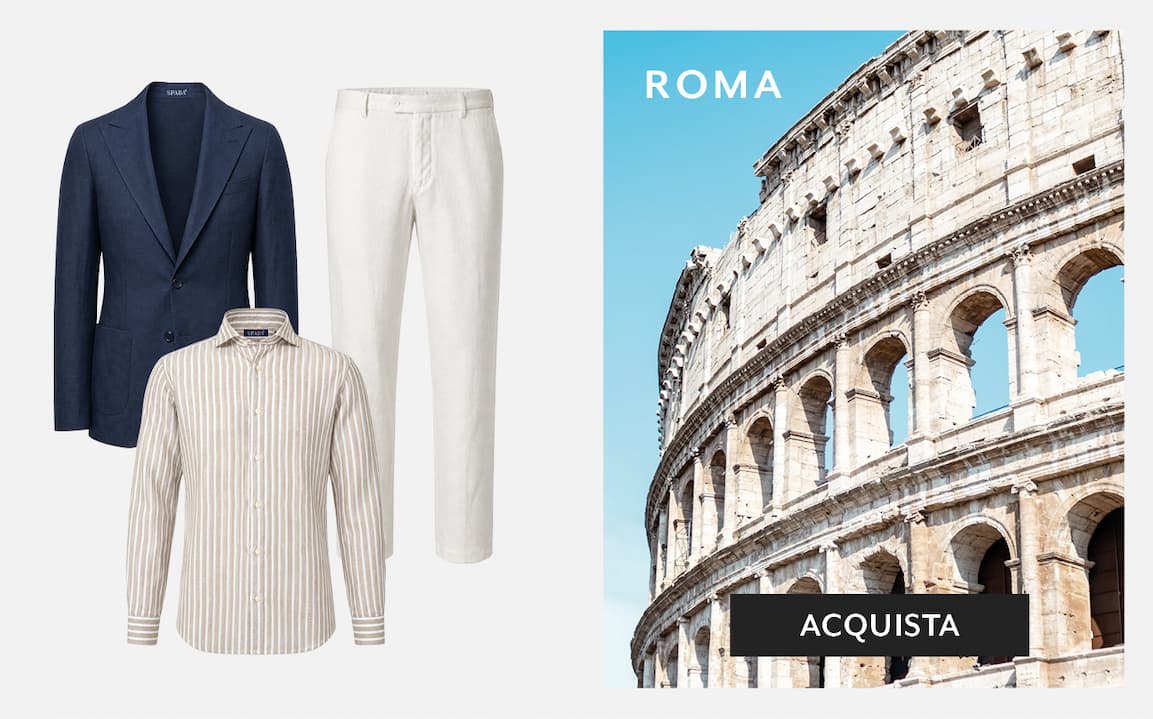 Camicia in lino e cotone a righe