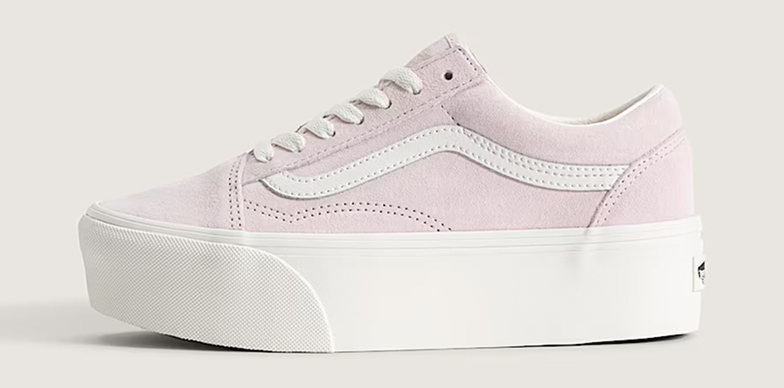 Pale Petal Pink Old Skool Platform Shoe