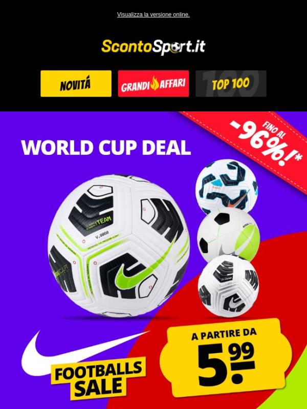 Palloni da calcio Nike a partire da 5,99 € nell'offerta per i Mondiali ⚽