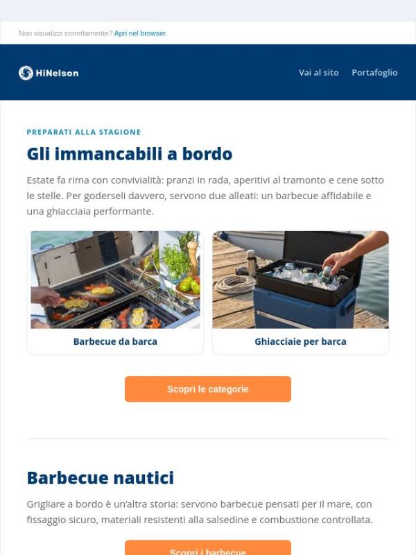 Barbecue e ghiacciaie per la tua estate in barca