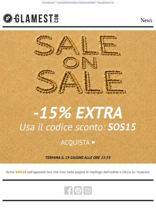 Sale on Sale: -15% EXTRA e gli sconti sono già fino al -65%