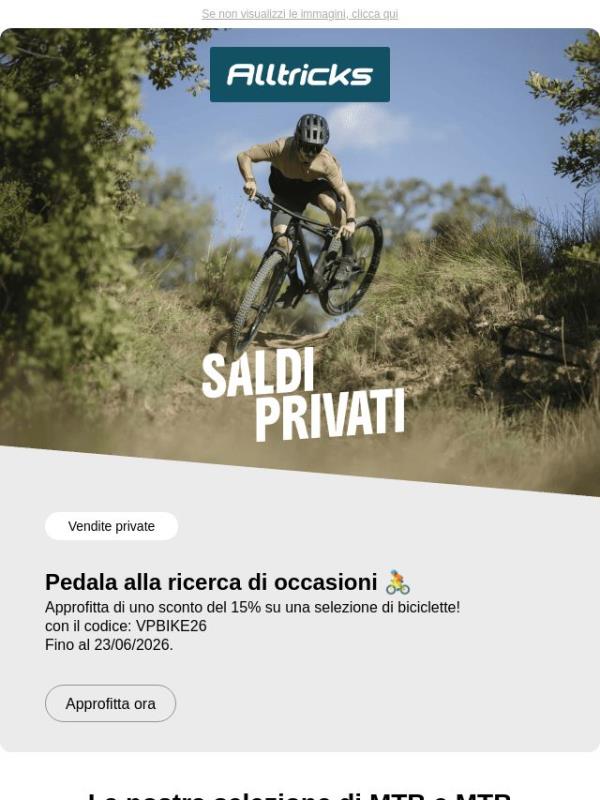 Vendite private bici: -15% su una selezione esclusiva !