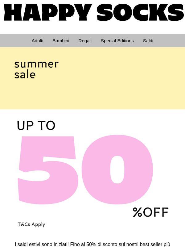 Summer Sale: Sconti fino al 50%