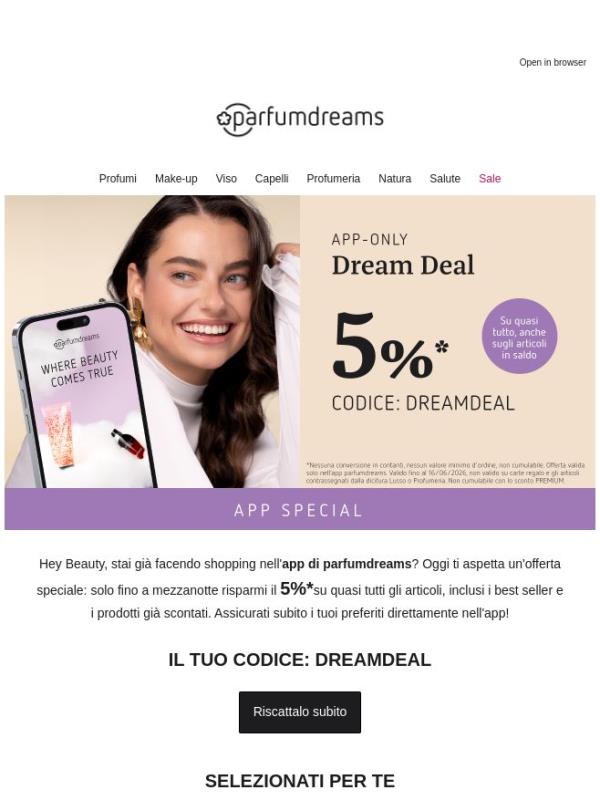 SOLO NELL'APP: -5% su quasi TUTTO