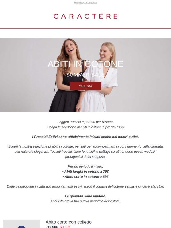 Sono iniziati i Presaldi: abiti in cotone a partire da 69€