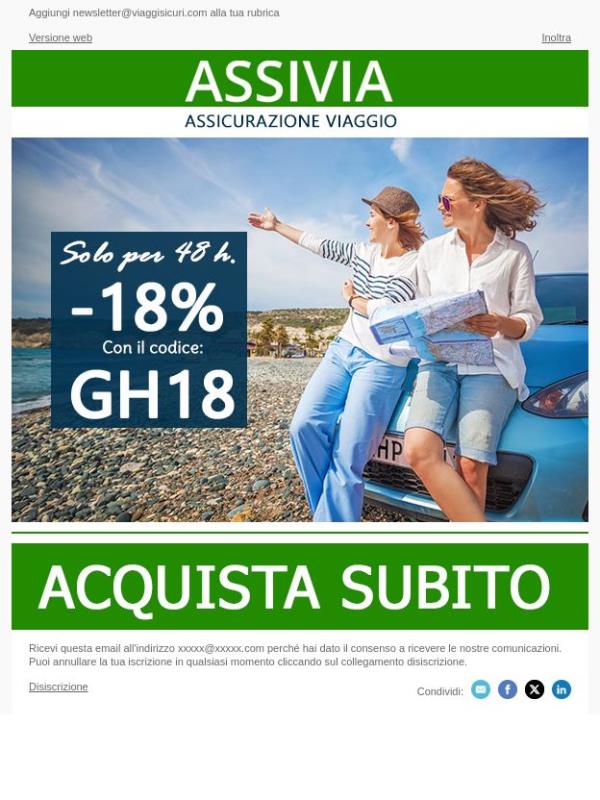 - 18% su tutte le nostre polizze!