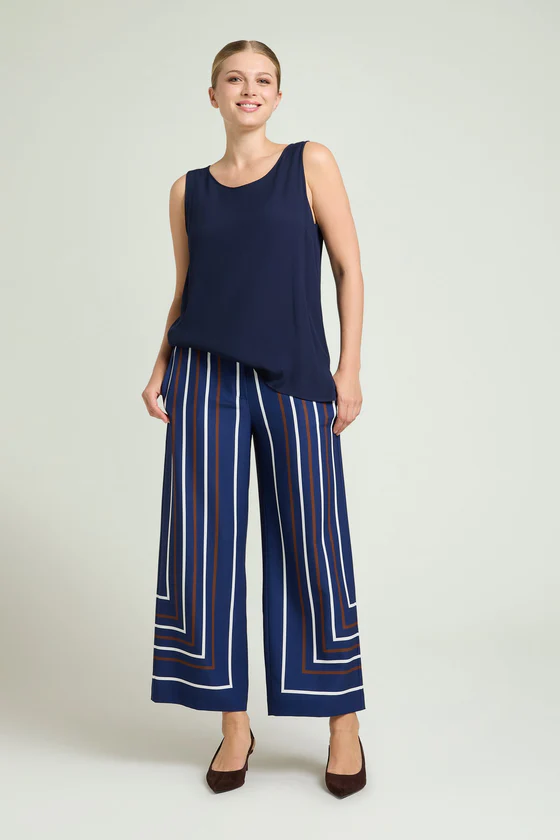 PANTALONI IN SABLE' STAMPATO