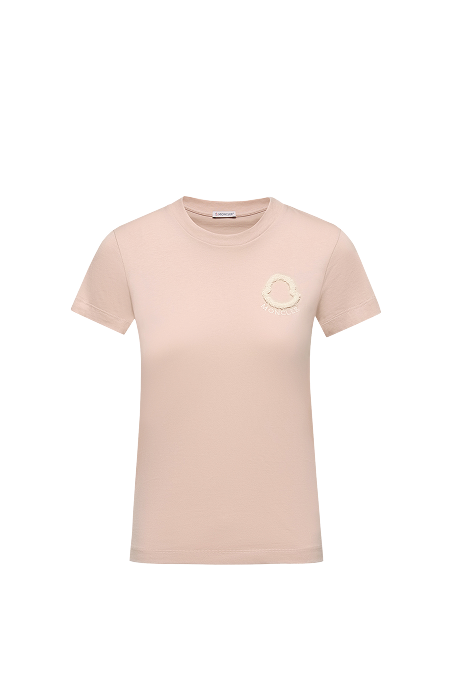 T-shirt in cotone con ricamo del logo
