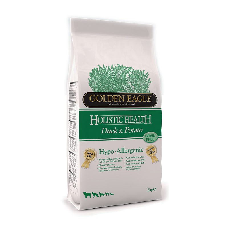 Golden Eagle Sensitive Anatra e Patate Grain Free per Cani - 10 Kg, Singola
