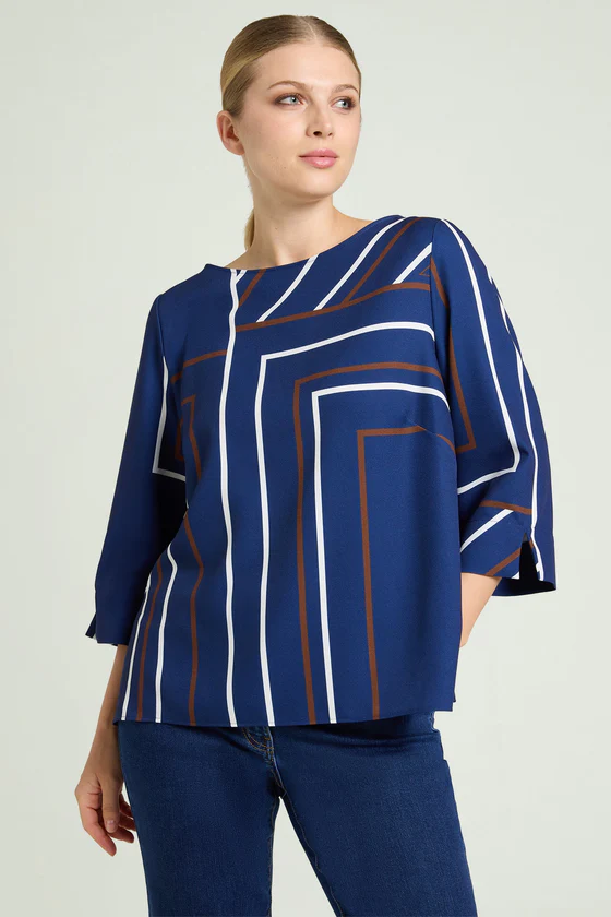 BLUSA IN SABLE' STAMPATO
