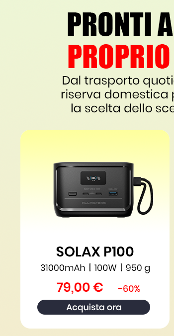 SOLAX P100 Alimentatore portatile (128W 99.2Wh)