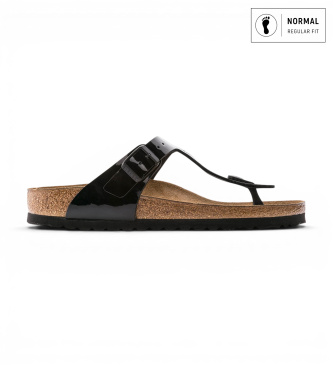 Sandali Gizeh Birko-Flor Patent (Vestibilità Regolare) nero
