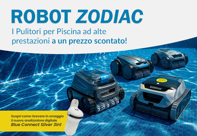 Robot Zodiac a un prezzo scontato, Scopri come ricevere l'analizzatore digitale Blue Connect Silver 3 in 1 in omaggio!
