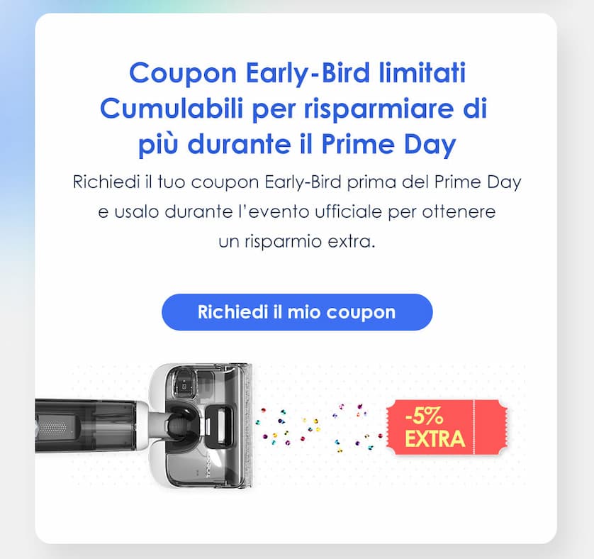 Coupon early-bird limitati