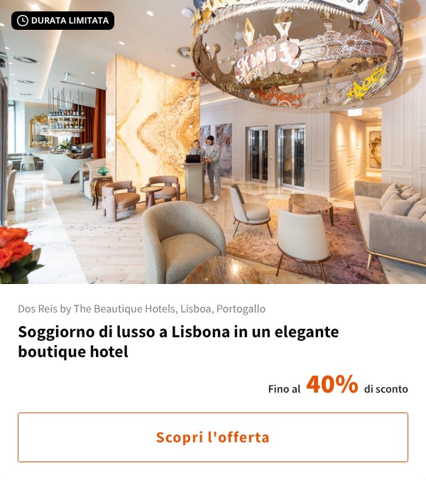 Soggiorno di lusso a Lisbona in un elegante boutique hotel