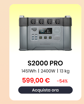 S2000 Pro Power Station Portatile 2400W 1451Wh