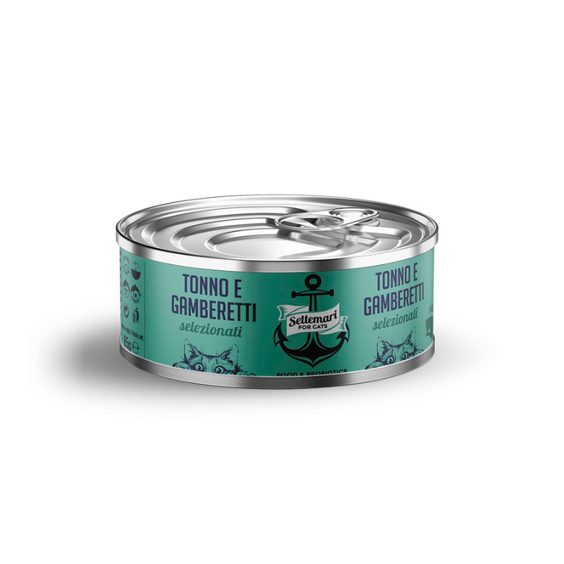 Settemari Tonno e Gamberetti per Gatti - 85 g, Singola