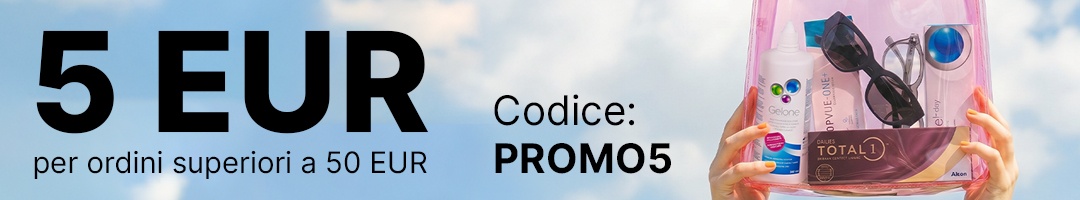 5€ di sconto per ordini superiori a 50€ - codice PROMO5