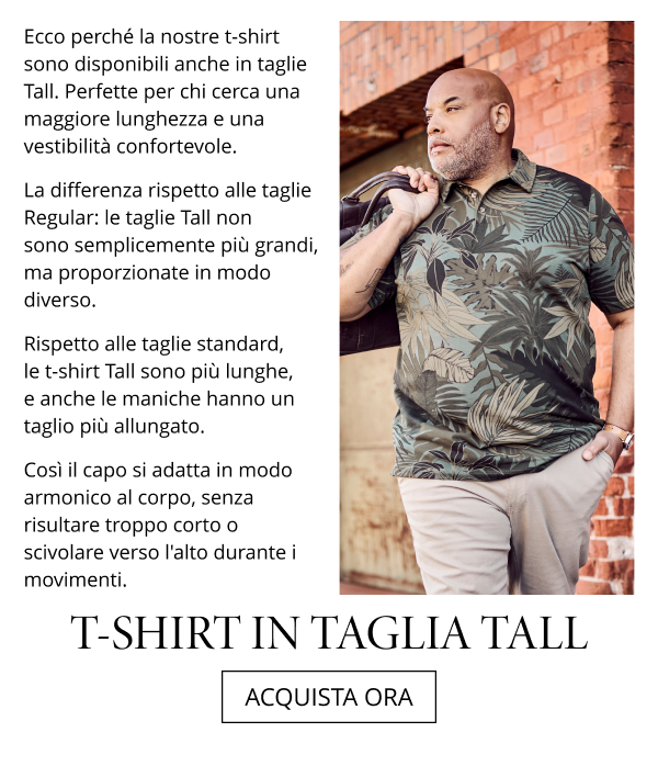 T-Shirt in taglia Tall