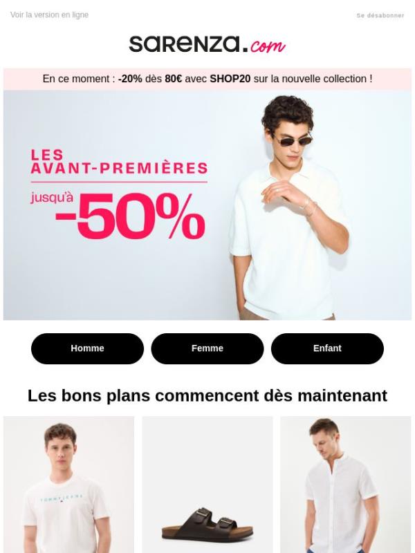🔥 Plus chaud que la météo : vos Avant-Premières jusqu'à -50%