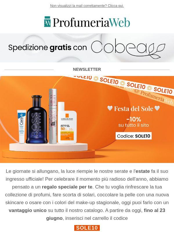 ☀️ -10% su tutto il sito: celebra l'estate!