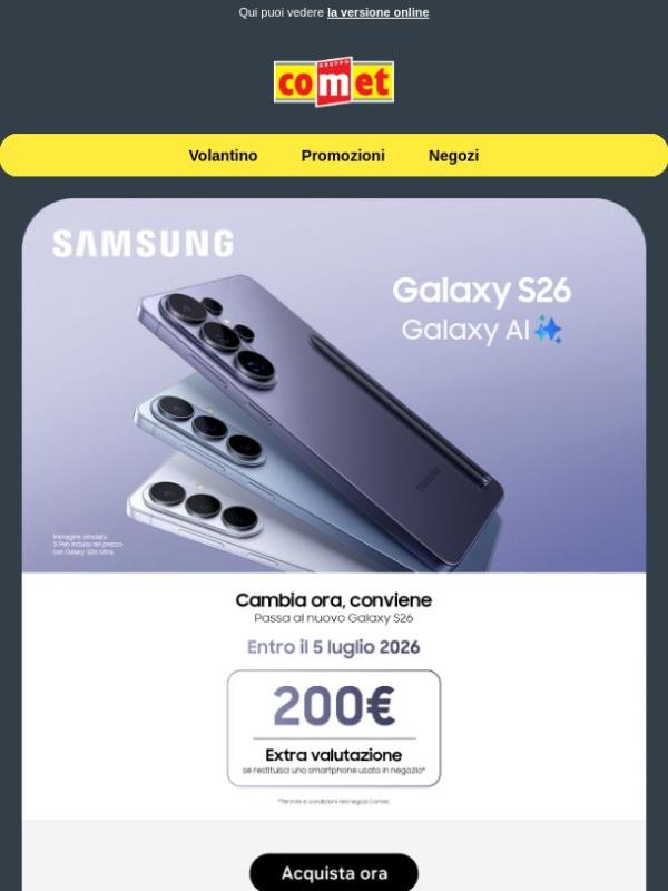 Galaxy S26 Series | 200€ di Trade-in ✨