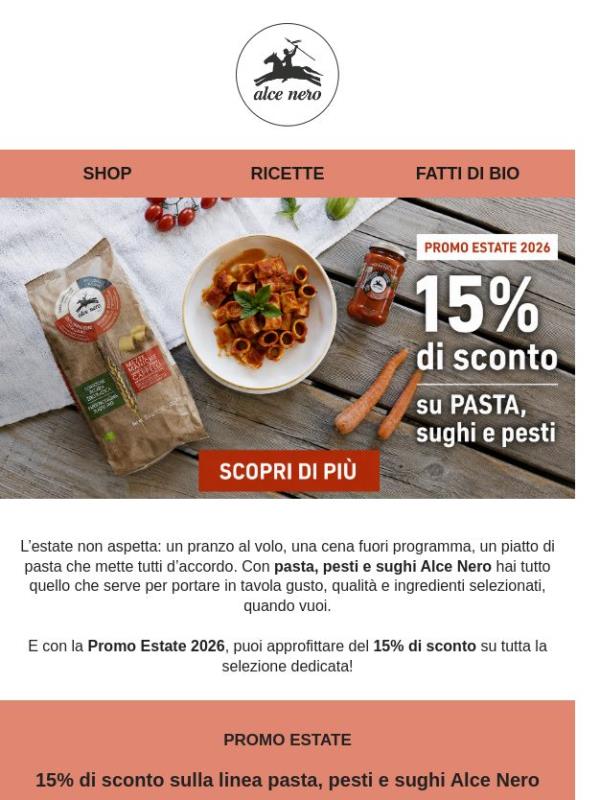 Tutto il gusto dell’estate, con Alce nero 🍝☀️