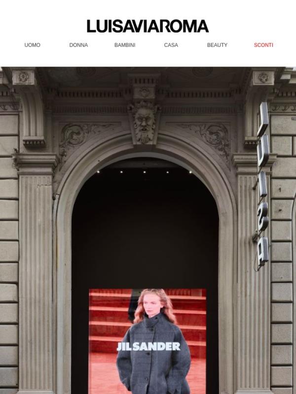 Novità: la collezione FW26 di Jil Sander da LuisaViaRoma