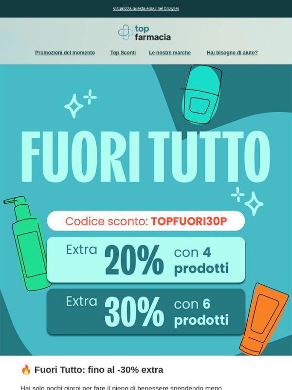 🔥 Fino al -30% sui Fuori Tutto