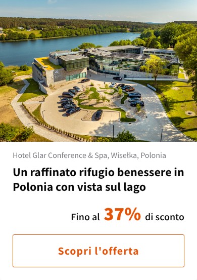 Un raffinato rifugio benessere in Polonia con vista sul lago