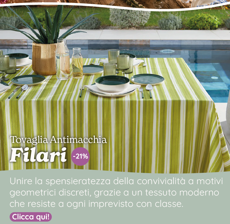 Tovaglia Antimacchia in Fantasia - Filari