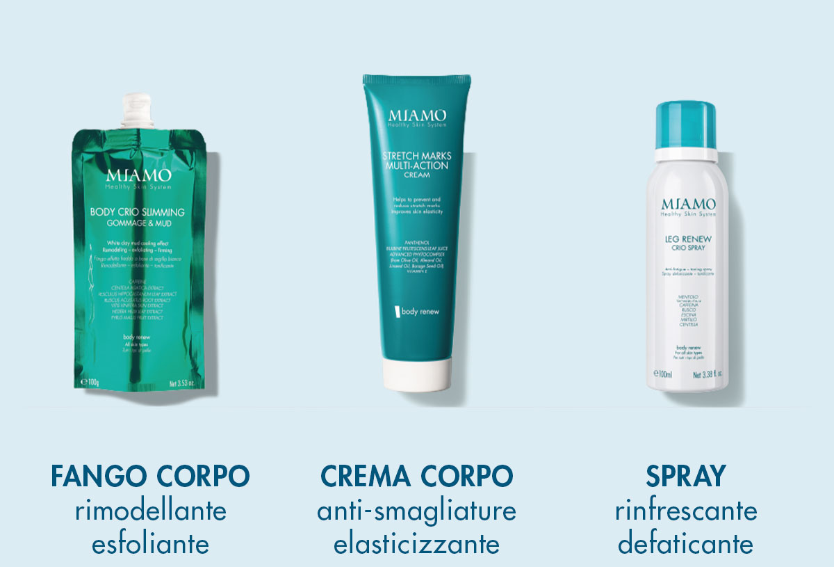 fango corpo + crema corpo + spray