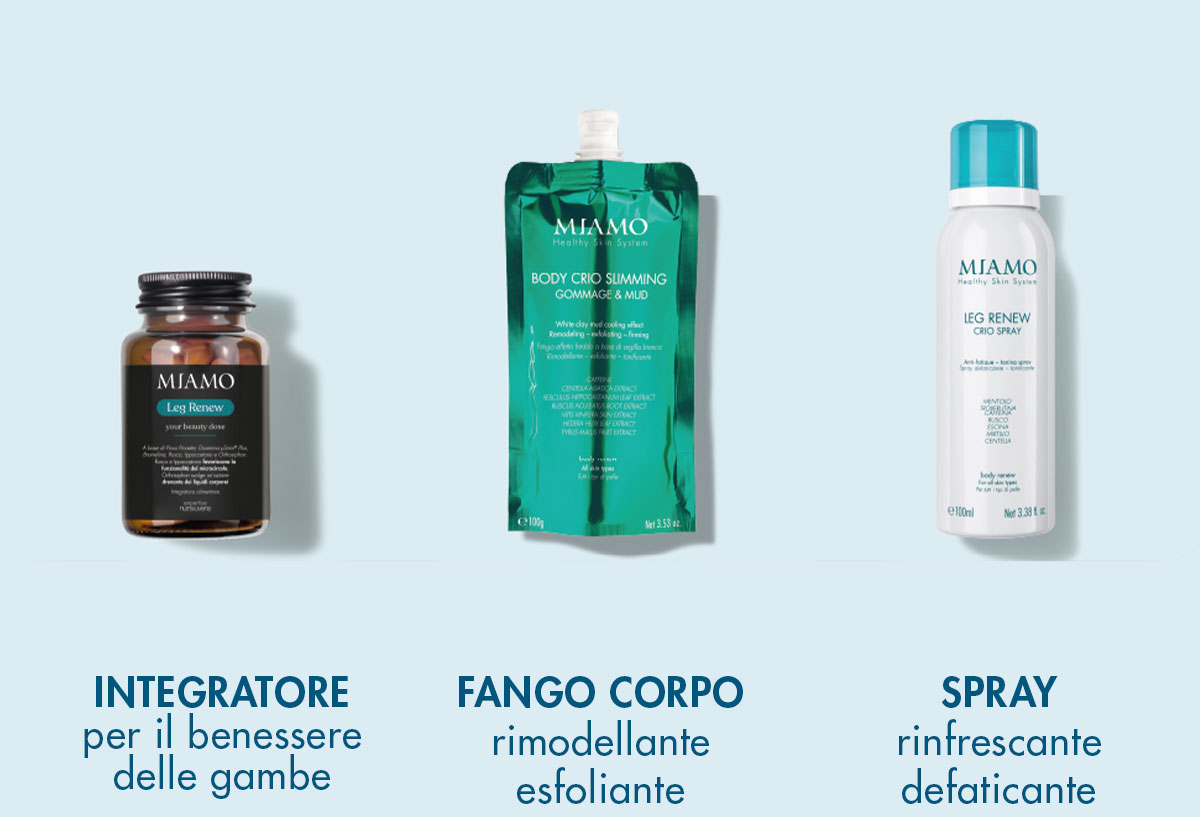 integratore + fango corpo + spray