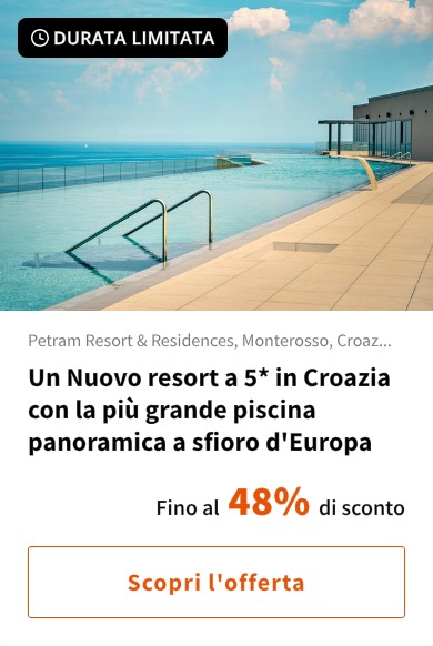 Un Nuovo resort a 5* in Croazia con la più grande piscina panoramica a sfioro d'Europa