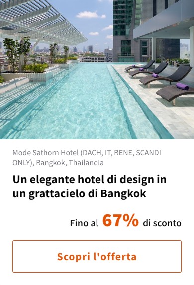 Un elegante hotel di design in un grattacielo di Bangkok