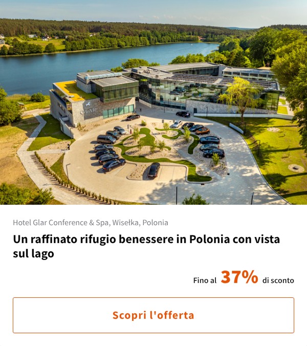 Un raffinato rifugio benessere in Polonia con vista sul lago