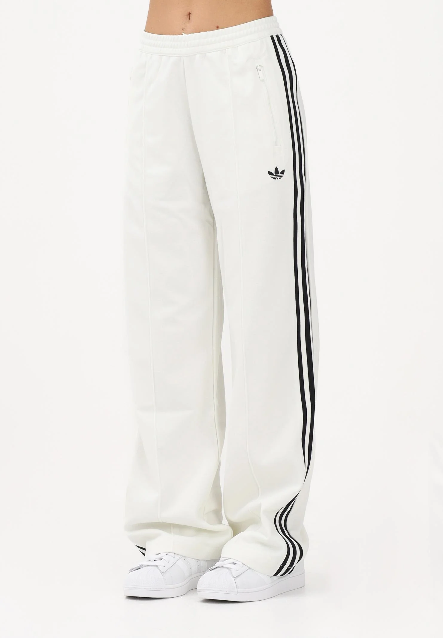 Image of ADIDAS ORIGINALS Pantalone sportivo Classic panna e nero da donna