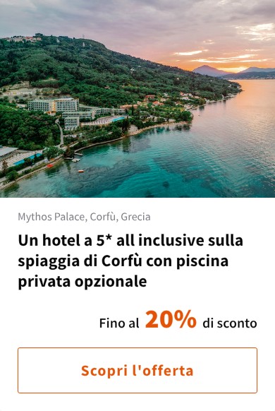 Un hotel a 5* all inclusive sulla spiaggia di Corfù con piscina privata opzionale