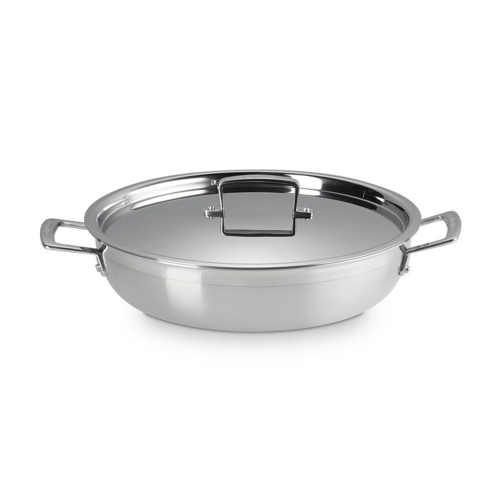 Tegame Basso Antiaderente In Acciaio Inox - 30 cm