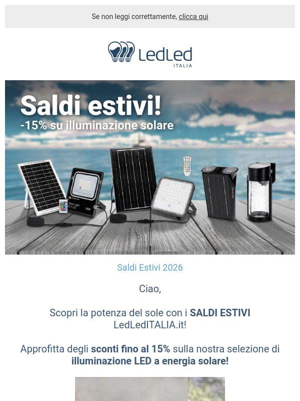! Dai luce al tuo Esterno: fino al 15% di sconto su Energia solare☀️