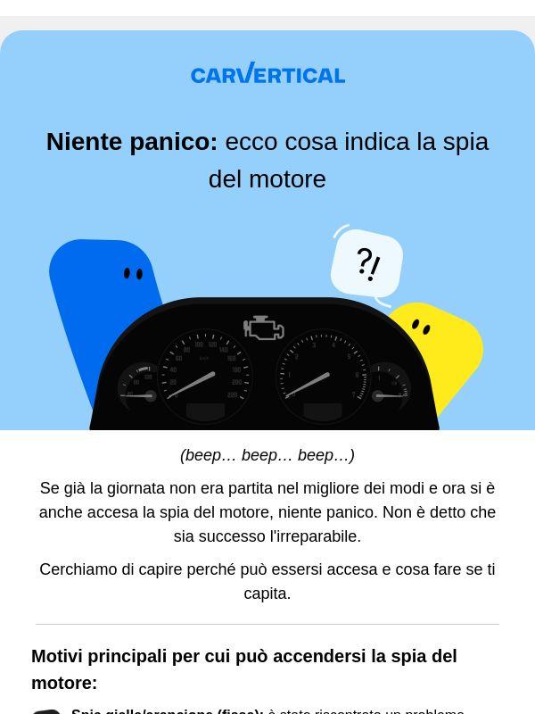 Spia del motore accesa